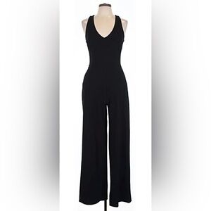 Black Wide-Leg Sleeveless Jumpsuit Dress